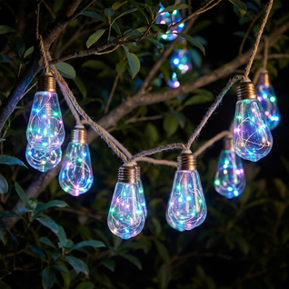 Solar Firefly Bulb String Lights