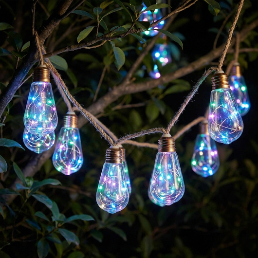 Solar Firefly Bulb String Lights