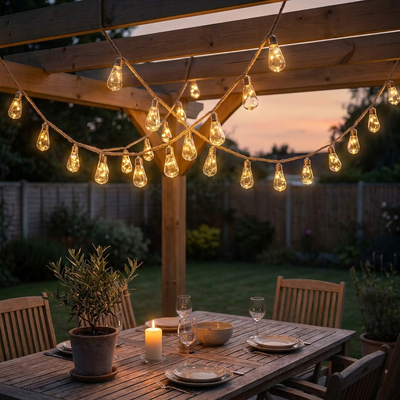 Solar Firefly Bulb String Lights