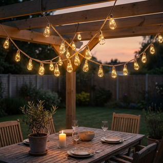 Solar Firefly Bulb String Lights