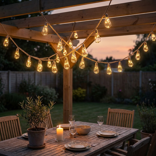 Solar Firefly Bulb String Lights