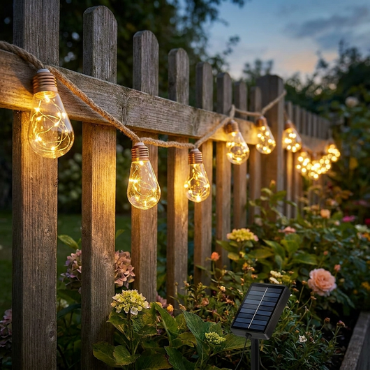 Solar Firefly Bulb String Lights