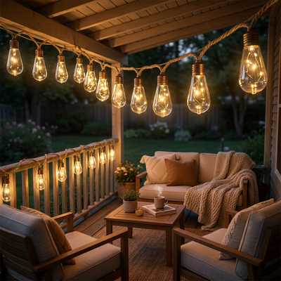 Solar Firefly Bulb String Lights
