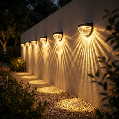 Solar Sunburst Wall Lights