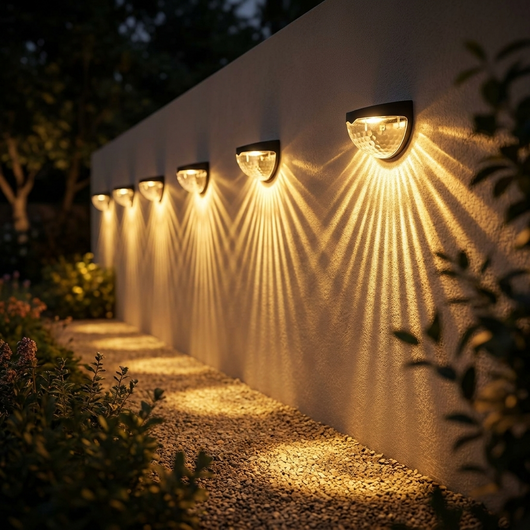 Solar Sunburst Wall Lights