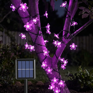 Solar Cherry Blossom String Lights