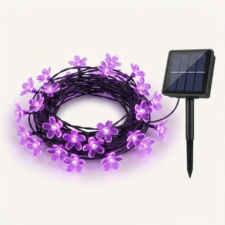Solar Cherry Blossom String Lights