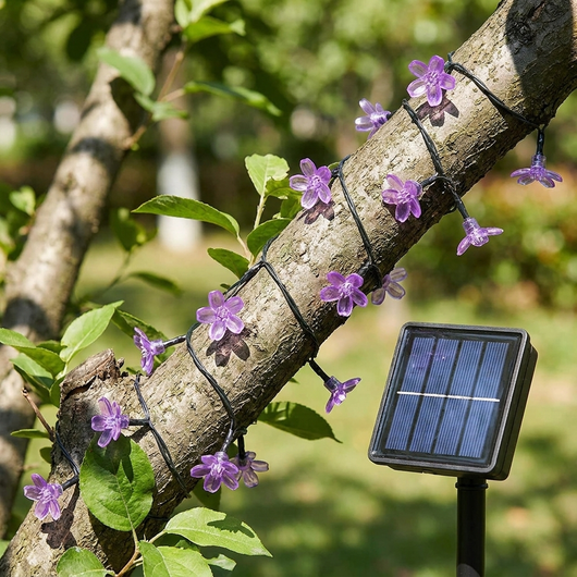 Solar Cherry Blossom String Lights