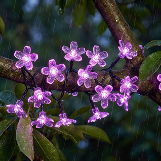 Solar Cherry Blossom String Lights